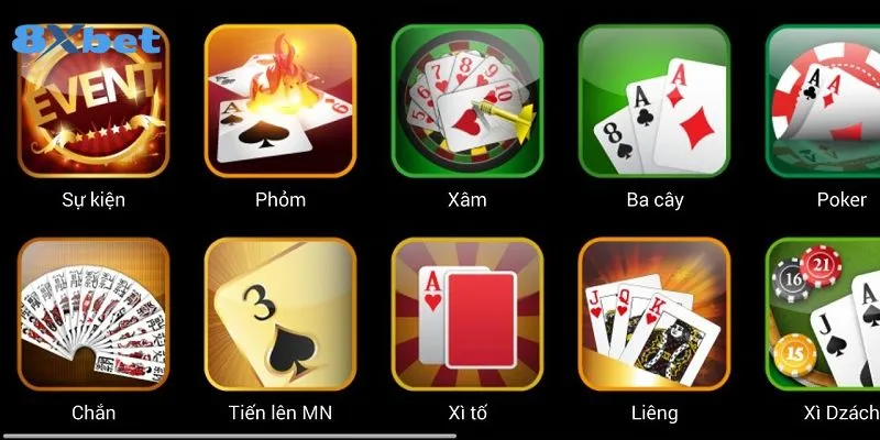 Tìm hiểu về game bài tại nhà cái 8xbet